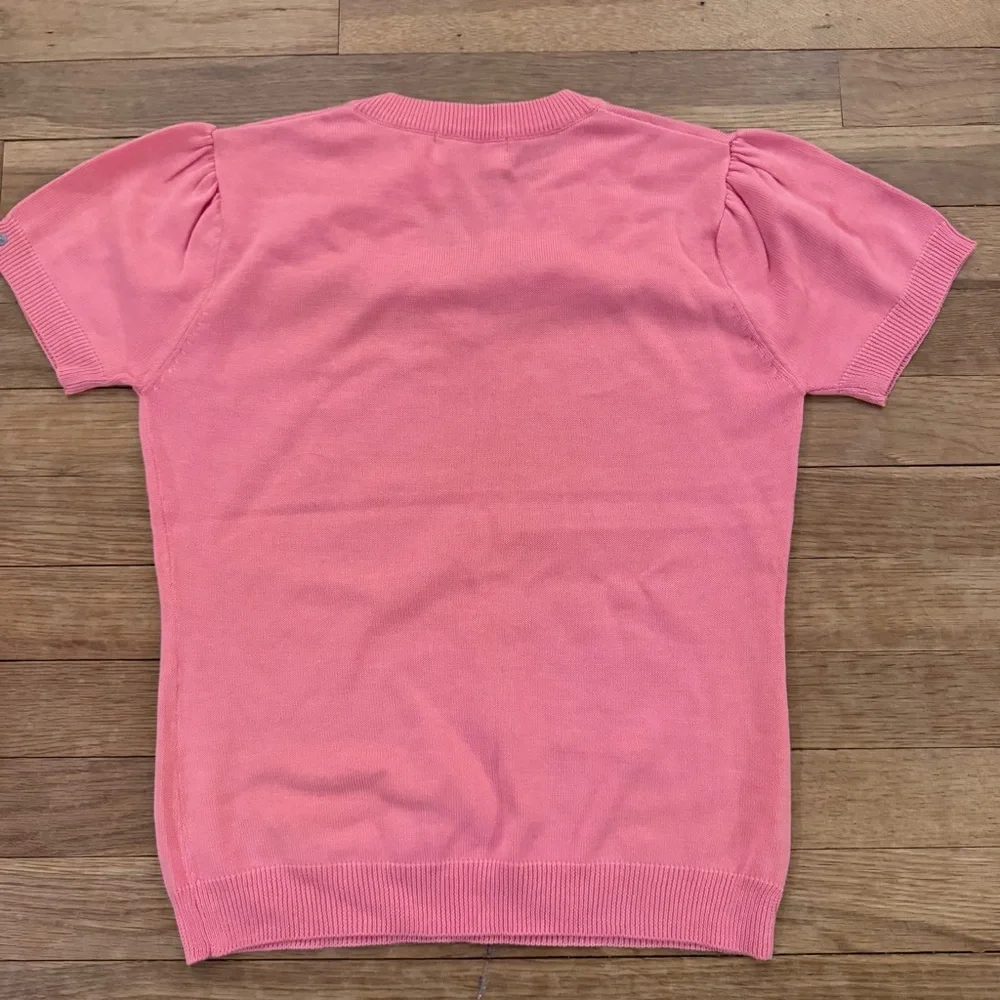 NWT Three Purls Women's Pink Breast Cancer Awareness V-Neck Sweater - Sz S  b82
